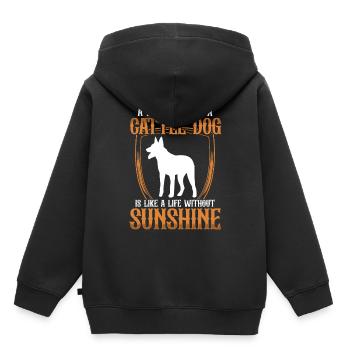La vie sans bovin australien Chien de bétail Chien de bétail - Sweat Premium à capuche enfant bio - noir - Dos - AI Model Kid Male (0cm)