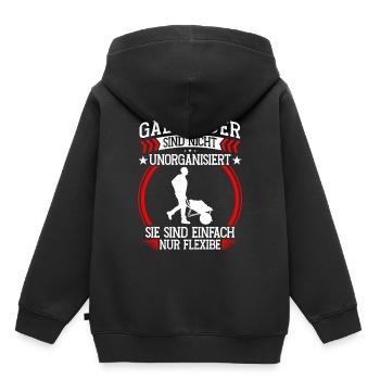 Les paysagistes sont des paysagistes désorganisés - Sweat Premium à capuche enfant bio - noir - Dos - AI Model Kid Male (0cm)