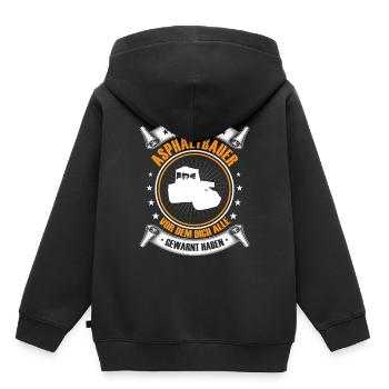 I'm this asphalt builder road construction - Kids Premium Organic Hoodie - black - Back - AI Model Kid Male (0cm)