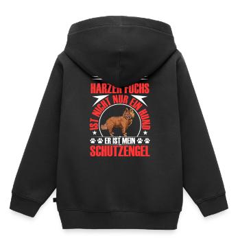 Harz Fox Protects Me Old German Herding Dog - Kids Premium Organic Hoodie - black - Back - AI Model Kid Male (0cm)