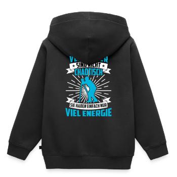 L’arpenteur est un arpenteur-géomètre chaotique - Sweat Premium à capuche enfant bio - noir - Dos - AI Model Kid Male (0cm)
