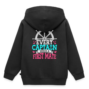 Chaque capitaine a besoin d’un bateau de premier secours - Sweat Premium à capuche enfant bio - noir - Dos - AI Model Kid Male (0cm)