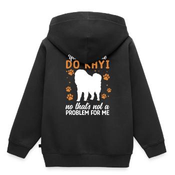 Odeur comme Do Khyi Dogue tibétain Mastiff tibétain - Sweat Premium à capuche enfant bio - noir - Dos - AI Model Kid Male (0cm)