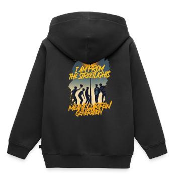 Années 80 Années 90 Je suis de l’éclairage public signifiait couvre-feu - Sweat Premium à capuche enfant bio - noir - Dos - AI Model Kid Male (0cm)