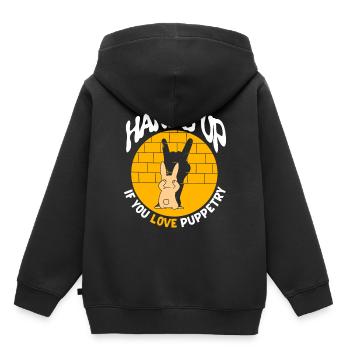 Puppeteer Ventriloquist - Kids Premium Organic Hoodie - black - Back - AI Model Kid Male (0cm)