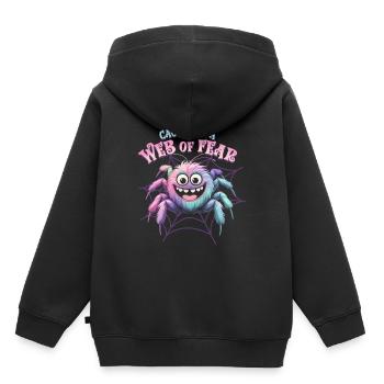 Arachnophobie Phobie des araignées - Sweat Premium à capuche enfant bio - noir - Dos - AI Model Kid Male (0cm)