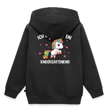 I'm a kindergarten kid Unicorn now - Kids Premium Organic Hoodie - black - Back - AI Model Kid Male (0cm)