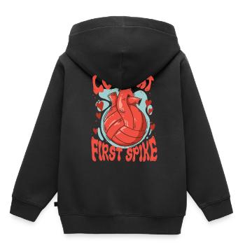 Beachvolleyball Love At First Spike - Kinder Premium Organic Hoodie - Schwarz - Hinten - AI Model Kid Male (0cm)