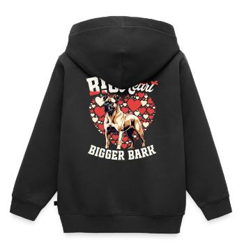 Kangal Chien Grand Coeur Plus Écorce - Sweat Premium à capuche enfant bio - noir - Dos - AI Model Kid Male (0cm)
