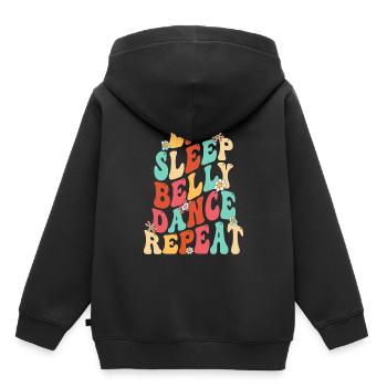 Danse orientale Danse orientale Manger dormir Danse orientale - Sweat Premium à capuche enfant bio - noir - Dos - AI Model Kid Male (0cm)