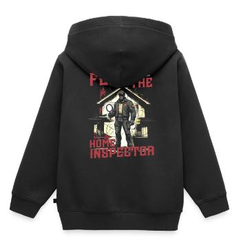 Arpenteur-géomètre en bâtiment Inspecteur en bâtiment - Sweat Premium à capuche enfant bio - noir - Dos - AI Model Kid Male (0cm)