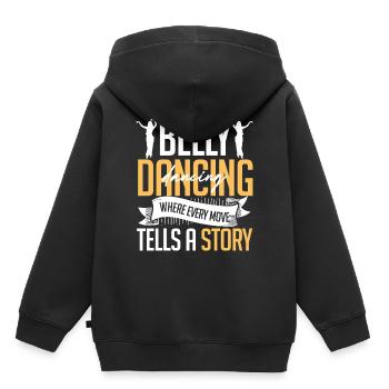 Danse orientale Danseuse orientale - Sweat Premium à capuche enfant bio - noir - Dos - AI Model Kid Male (0cm)