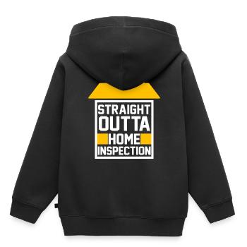 Arpenteur-géomètre en bâtiment Inspecteur en bâtiment - Sweat Premium à capuche enfant bio - noir - Dos - AI Model Kid Male (0cm)