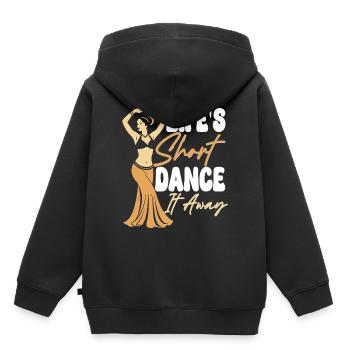 Danse orientale Danse orientale Danse courte de la vie - Sweat Premium à capuche enfant bio - noir - Dos - AI Model Kid Male (0cm)