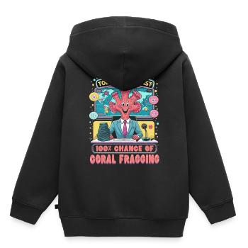 Reproduction des coraux 100 % de chance de ragage des coraux - Sweat Premium à capuche enfant bio - noir - Dos - AI Model Kid Male (0cm)