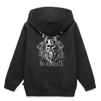 Culture païenne viking - Sweat Premium à capuche enfant bio - noir - Dos - AI Model Kid Male (0cm)