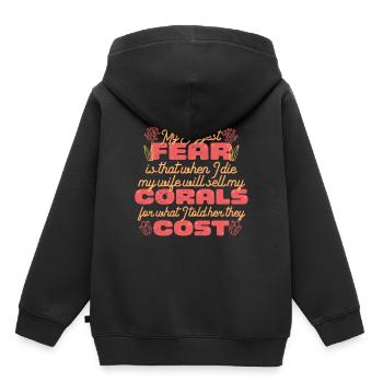 Reproduction de coraux Éleveurs de coraux - Sweat Premium à capuche enfant bio - noir - Dos - AI Model Kid Male (0cm)