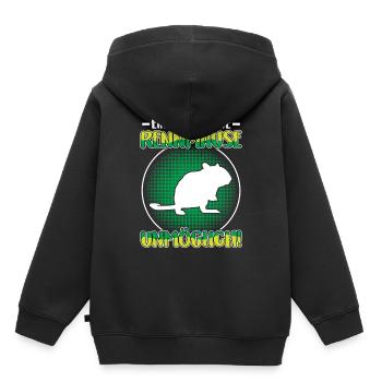 La vie sans gerbille rongeur Gerbille - Sweat Premium à capuche enfant bio - noir - Dos - AI Model Kid Male (0cm)