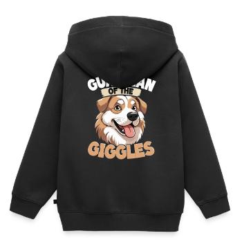 Alabai Dog Guardian Of The Giggles - Kids Premium Organic Hoodie - black - Back - AI Model Kid Male (0cm)