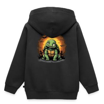 Zombie Turtle Halloween Turtle Lover - Kids Premium Organic Hoodie - black - Back - AI Model Kid Male (0cm)