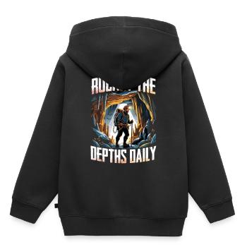 Höhlenforschung Explorateur de grottes de spéléologie - Sweat Premium à capuche enfant bio - noir - Dos - AI Model Kid Male (0cm)