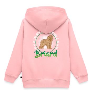 Briard not single Berger de Brie - Kids Premium Organic Hoodie - rose - Back - AI Model Kid Female (0cm)