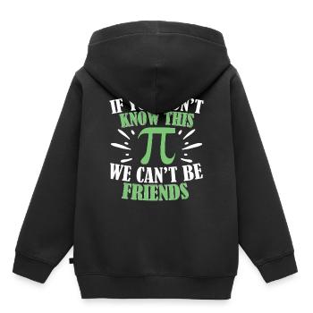 Mathématiques Mathématiques Professeur de mathématiques Professeur de mathématiques - Sweat Premium à capuche enfant bio - noir - Dos - AI Model Kid Male (0cm)