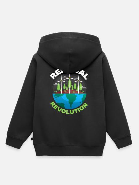 Umweltschützer Erneuerbare Energie - Kinder Premium Organic Hoodie - Schwarz