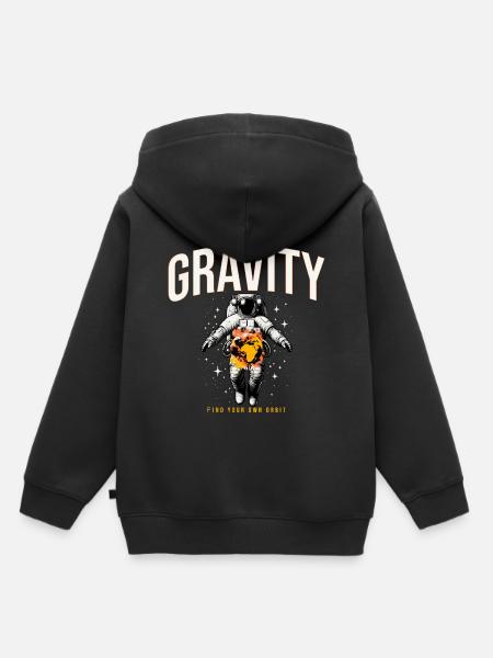 Zero Gravity Astronaut Erde Weltraum - Kinder Premium Organic Hoodie - Schwarz