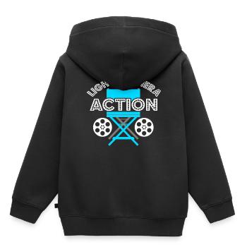 Kino Film Filmemacher Produzent Schauspieler - Kinder Premium Organic Hoodie - Schwarz - Hinten - AI Model Kid Male (0cm)
