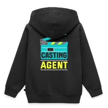 Casting Agent Kino Produzent Darsteller - Kinder Premium Organic Hoodie - Schwarz - Hinten - AI Model Kid Male (0cm)