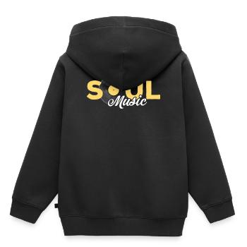 Soul Musik Musiker Black Musik Geschenk - Kinder Premium Organic Hoodie - Schwarz - Hinten - AI Model Kid Male (0cm)