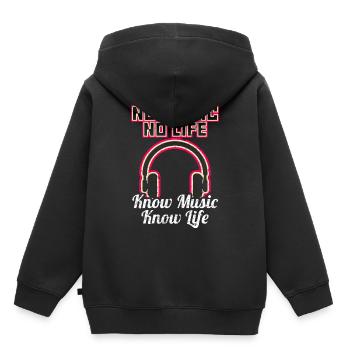 Musik Liebe Musiker Musikalisch Sound - Kinder Premium Organic Hoodie - Schwarz - Hinten - AI Model Kid Male (0cm)