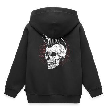 Heavy Metal Punk Rock Skull Skull - Kids Premium Organic Hoodie - black - Back - AI Model Kid Male (0cm)