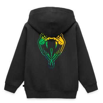 Tête de serpent serpent vipères venimeuses reptiles - Sweat Premium à capuche enfant bio - noir - Dos - AI Model Kid Male (0cm)
