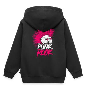 Punk music retro punk rock skull gift - Kids Premium Organic Hoodie - black - Back - AI Model Kid Male (0cm)