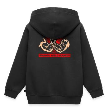 Bras de fer bras de fer sport bras de fer fitness - Sweat Premium à capuche enfant bio - noir - Dos - AI Model Kid Male (0cm)