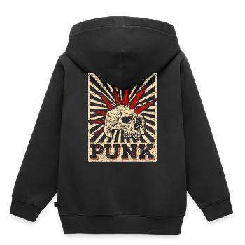 Punk Musik Anarchie Punkrock Band Konzert Geschenk - Kinder Premium Organic Hoodie - Schwarz - Hinten - AI Model Kid Male (0cm)