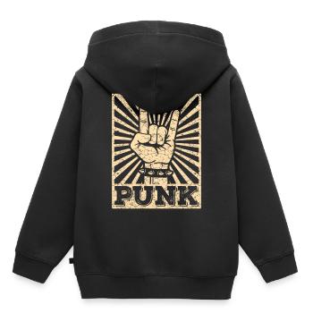 Punk Musik Anarchie Punkrock Band Konzert Geschenk - Kinder Premium Organic Hoodie - Schwarz - Hinten - AI Model Kid Male (0cm)
