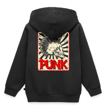 Punk Musik Anarchie Punkrock Band Konzert Geschenk - Kinder Premium Organic Hoodie - Schwarz - Hinten - AI Model Kid Male (0cm)