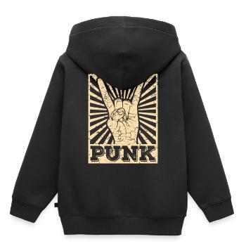 Punk music anarchy punk rock band concert gift - Kids Premium Organic Hoodie - black - Back - AI Model Kid Male (0cm)