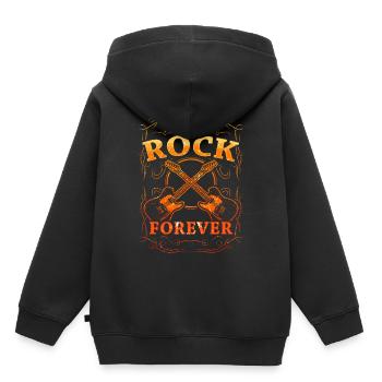 Rock Legende Rock and Roll Musik Gitarren Geschenk - Kinder Premium Organic Hoodie - Schwarz - Hinten - AI Model Kid Male (0cm)
