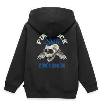 Punk music retro punk rock skull gift - Kids Premium Organic Hoodie - black - Back - AI Model Kid Male (0cm)
