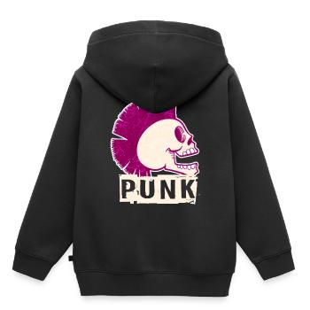 Punk Musik Einhorn Girl Punker Rock Anarchie - Kinder Premium Organic Hoodie - Schwarz - Hinten - AI Model Kid Male (0cm)