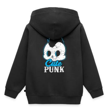 Punk rock musique punk rocker punks punk cadeau - Sweat Premium à capuche enfant bio - noir - Dos - AI Model Kid Male (0cm)