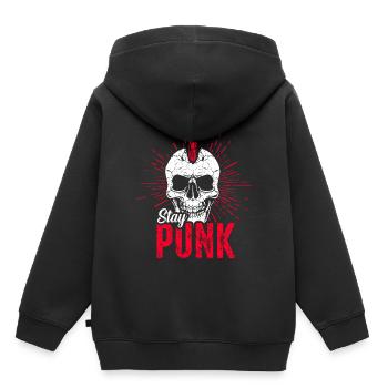 Punk rock musique punk rocker punks punk cadeau - Sweat Premium à capuche enfant bio - noir - Dos - AI Model Kid Male (0cm)