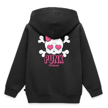 Punk rock musique punk rocker punks punk cadeau - Sweat Premium à capuche enfant bio - noir - Dos - AI Model Kid Male (0cm)