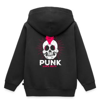 Punk rock musique punk rocker punks punk cadeau - Sweat Premium à capuche enfant bio - noir - Dos - AI Model Kid Male (0cm)