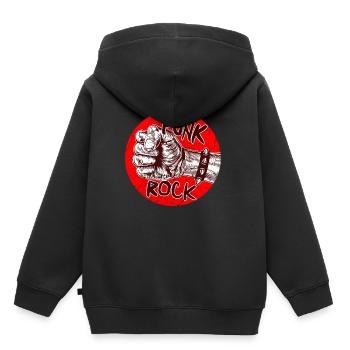 Punk rock musique punk rocker punks punk cadeau - Sweat Premium à capuche enfant bio - noir - Dos - AI Model Kid Male (0cm)