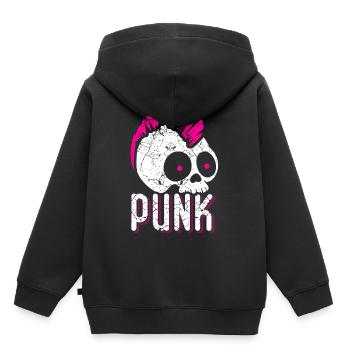 Punk rock musique punk rocker punks punk cadeau - Sweat Premium à capuche enfant bio - noir - Dos - AI Model Kid Male (0cm)